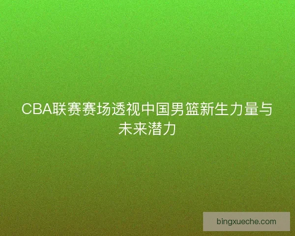 CBA联赛赛场透视中国男篮新生力量与未来潜力